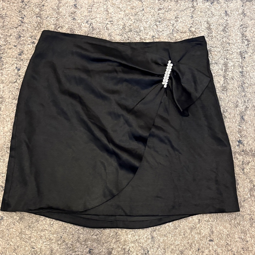 Black Skirt with Jeweled Design